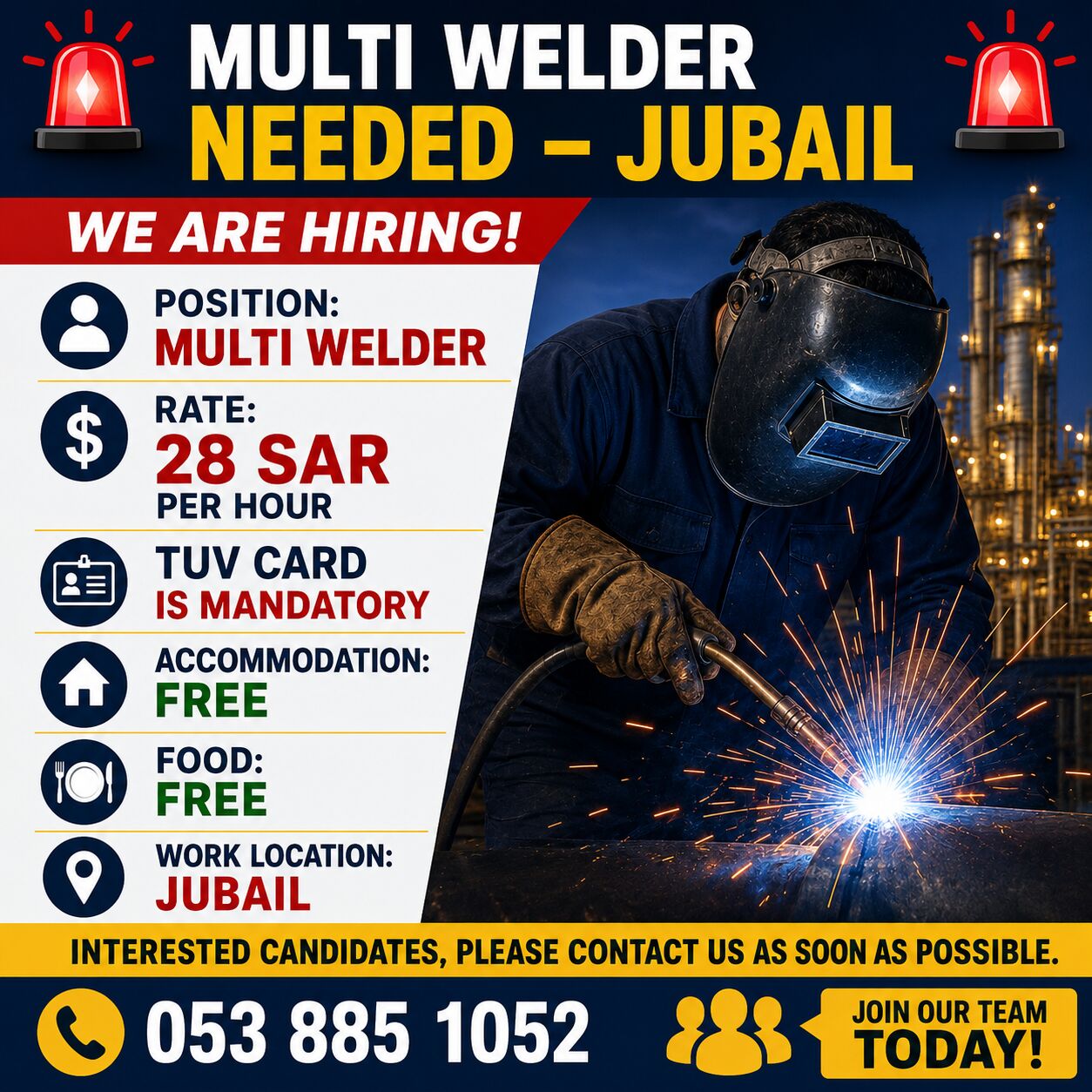 Dammam, Jobs, WELDER MULTI