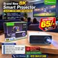 BHD 65,  New 8K Smart Projector Android 5G WiFi & Screen Sharing (Watch Free Sports & News Channels