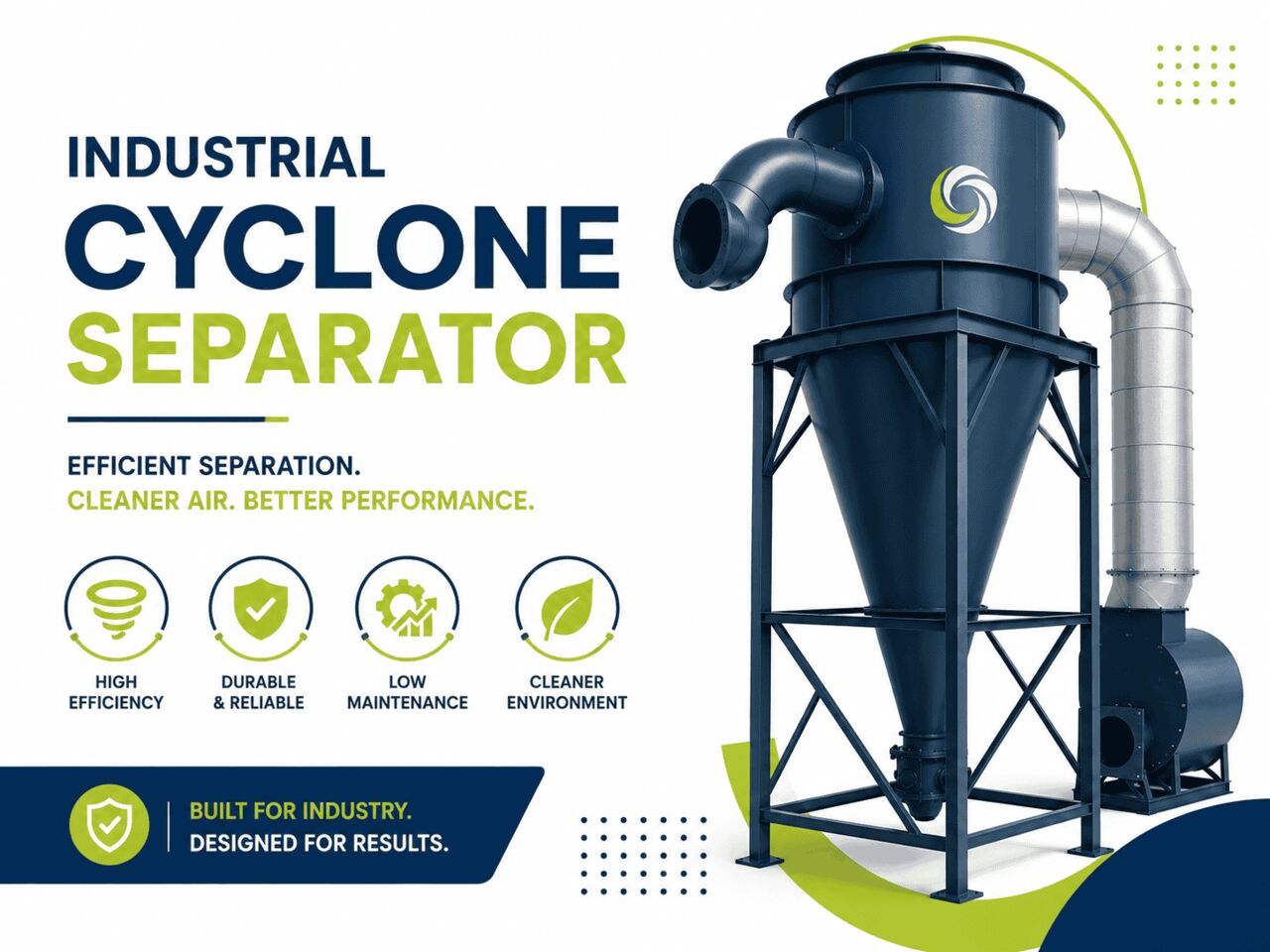 Bangalore, Business, Industrial Cyclone Separator For Efficient Dust Collection