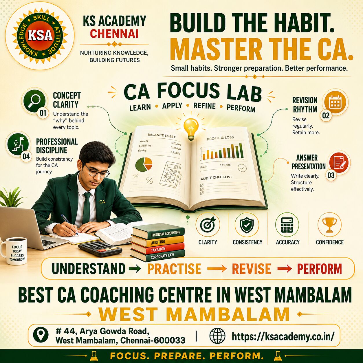 Chennai, Lessons Offered, Own Your Success Story With The Top CA Institute In India - KS Academy