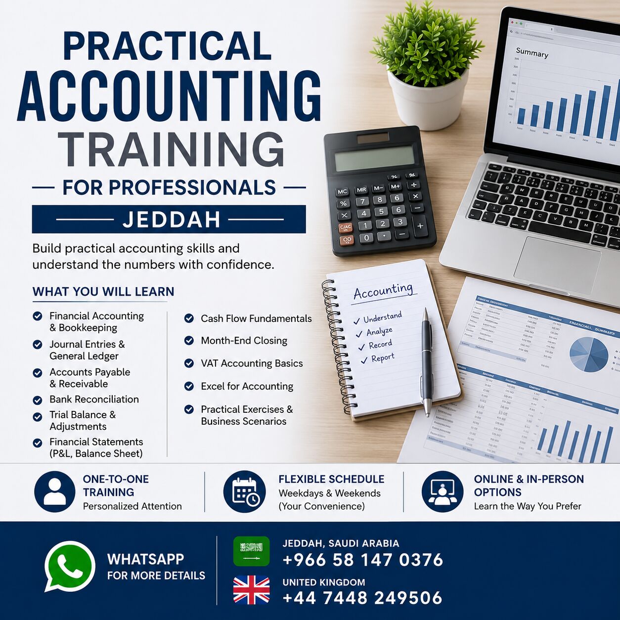 Jeddah, Lessons Offered, Practical Accounting Training In Jeddah | For Professionals & Managers