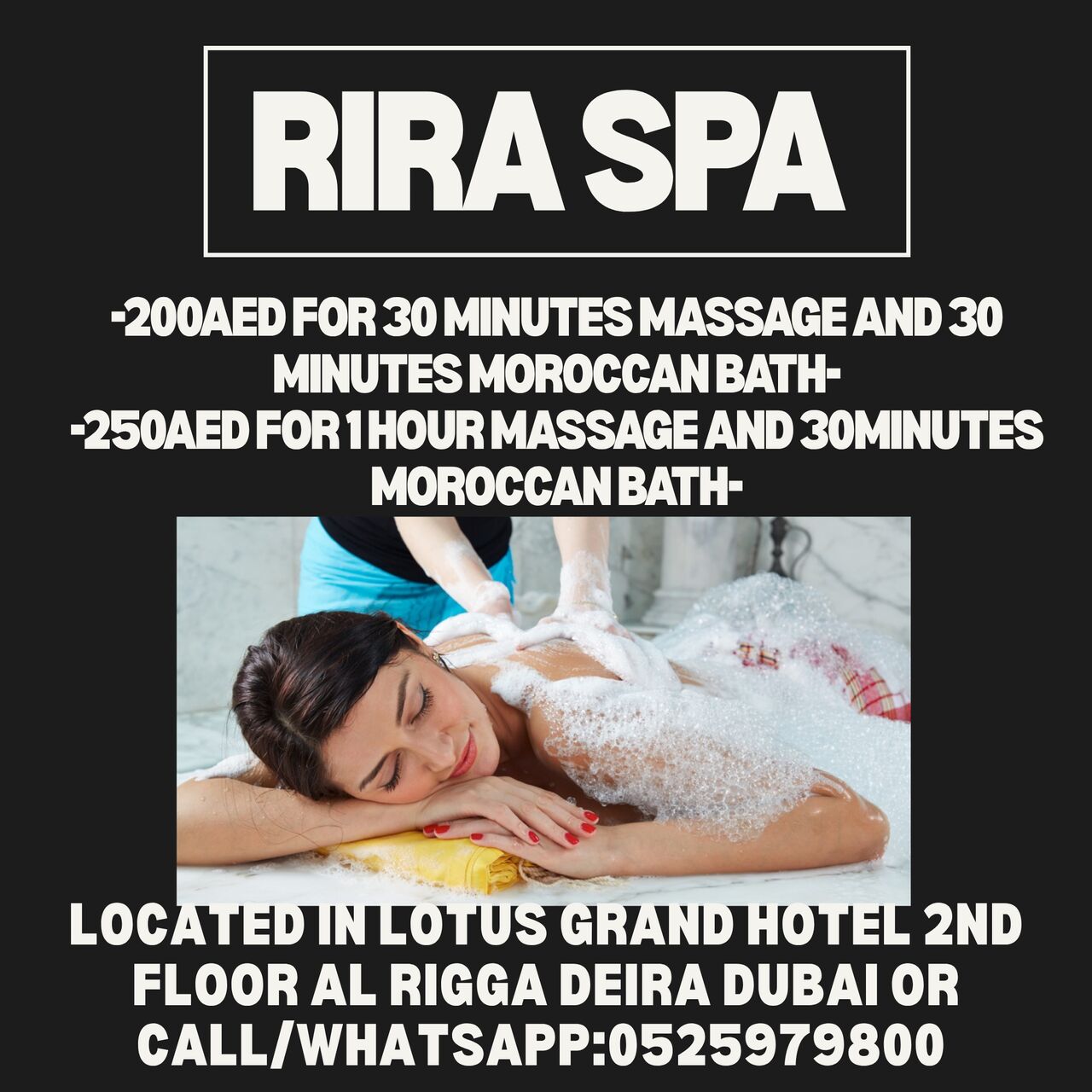 Al Rigga, Health, Rira Spa Offer 8/18/2026
