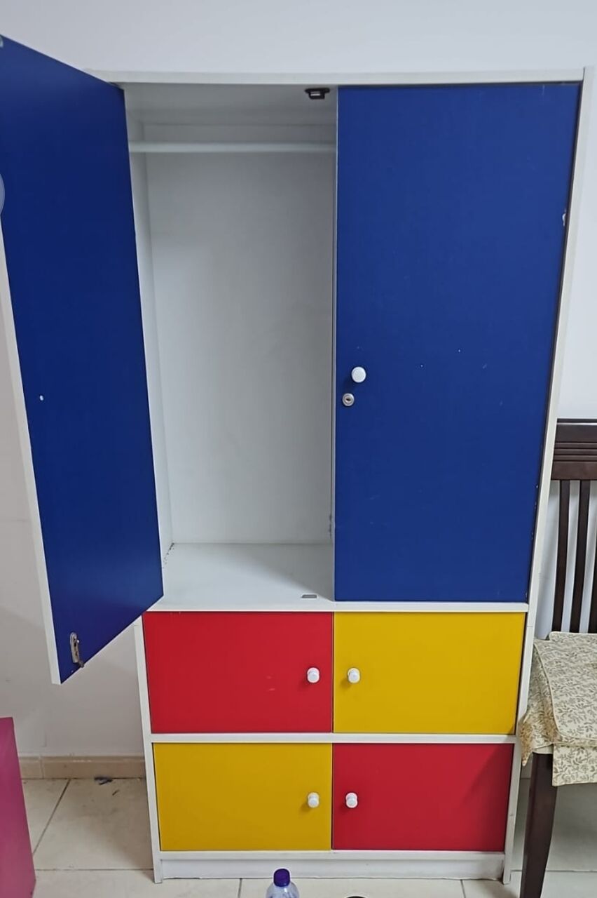 Akrabia, Furniture, SAR 300,  1.5 Person Bed For Boy With Small Cupboard And Night Bedside Table