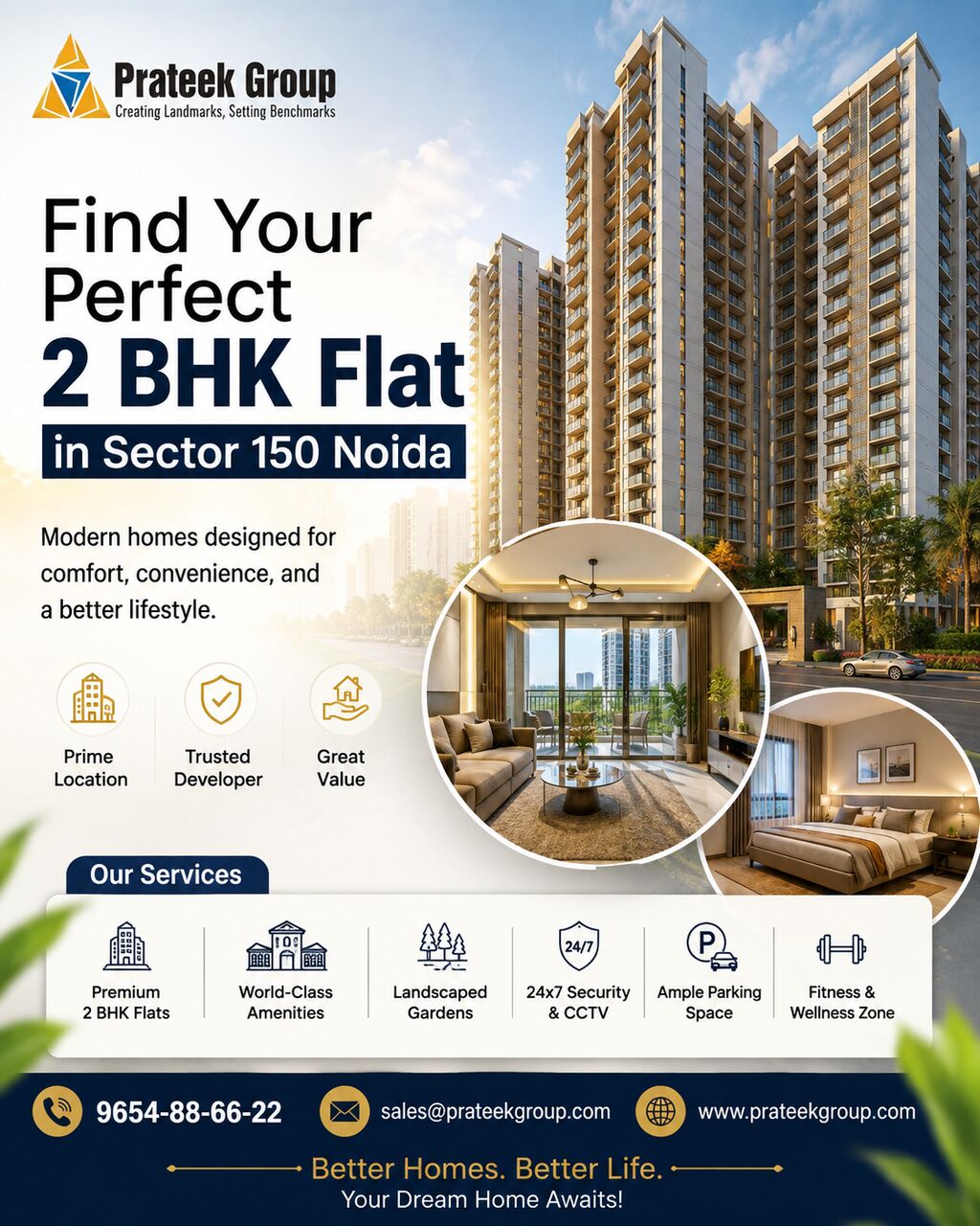Noida, Real Estate, Find Your Perfect 2 BHK Flat In Sector 150 Noida