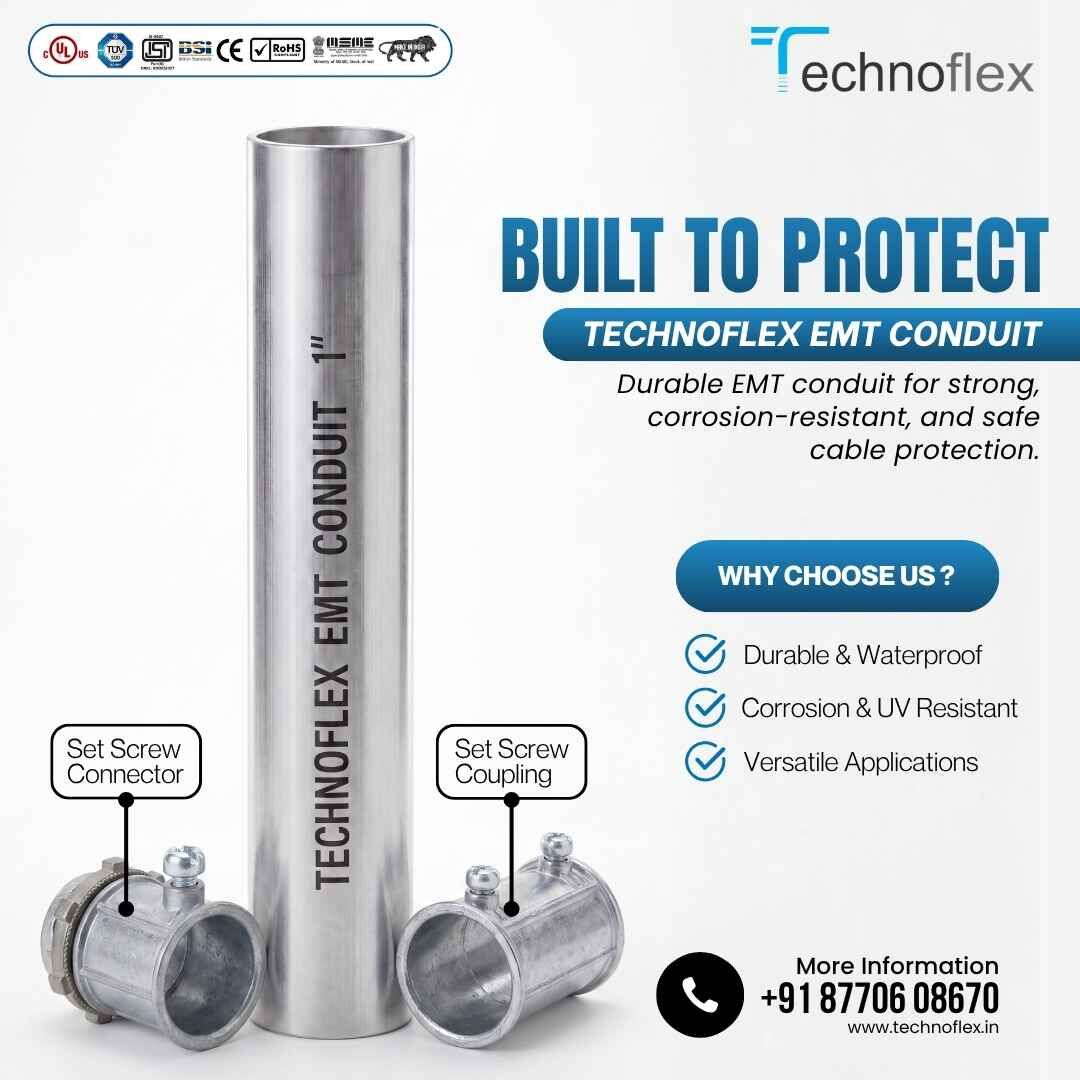 Muscat, Electrical & Plumbing, UL Listed EMT Conduit Supplier In Oman | Technoflex