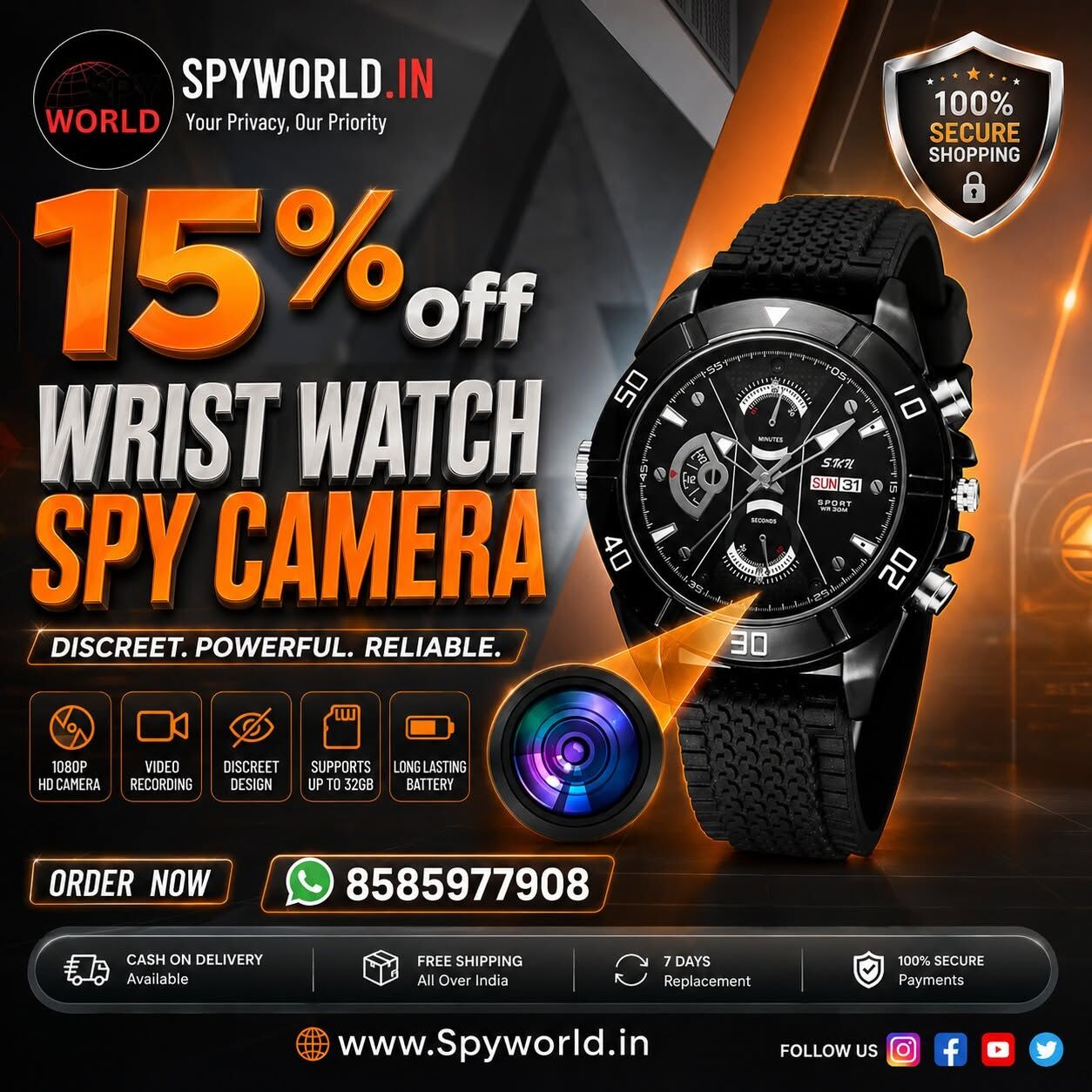 Gurugram, Electronics, INR 2999,  Spy Camera Dealer In Haryana Gurugram At Spy World