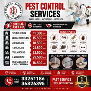 Pest Control Services Special Offer Just Only 12 BHD 1bhk Room Hurry Up Call Now