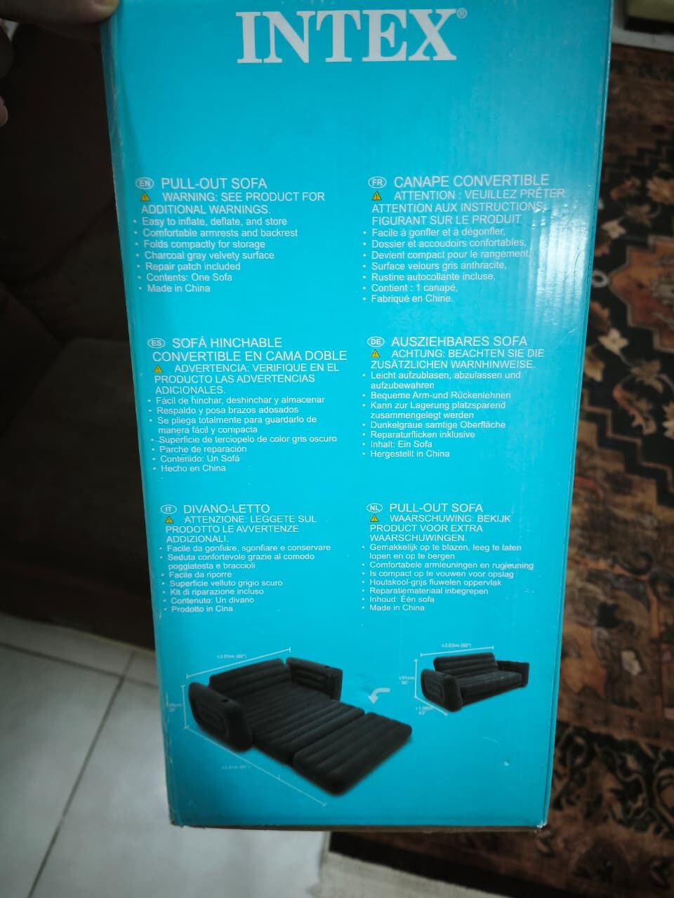 Riyadh, Furniture, SAR 200,  كنب سرير هوائي (2 في 1) مريح وعملي جداً