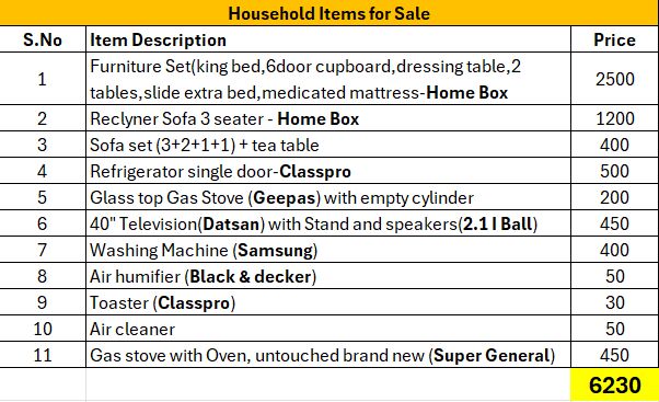 Abha, Furniture, SAR 6230,  Used Household Items, Furniture, Fridge, Washing Machine,gas Stove, Tv Etc