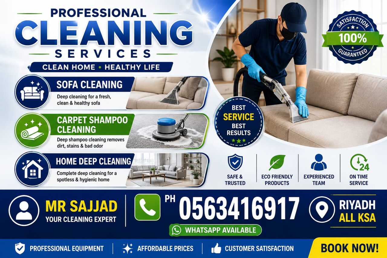 Riyadh, Cleaning, @ Professional Sofa And Home Deep Cleaning Service 0558563189