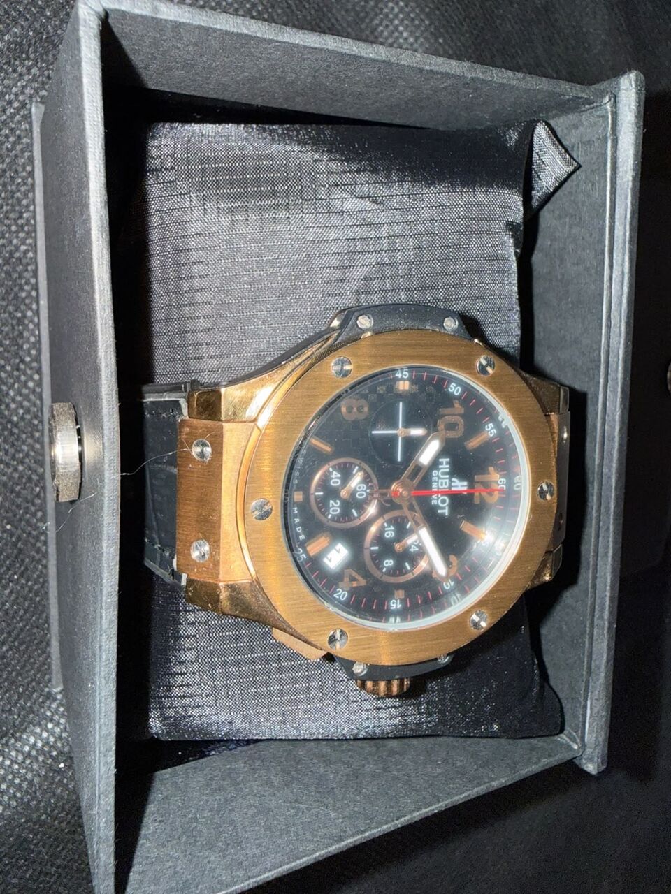 Jeddah, Watches, SAR 800,  Hublot Big Bang Chronograph, Likely The Big Bang Gold Ceramic 44 mm Model