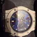 SAR 1600,  Hublot Matt Classic Fusion Chronograph Titanium Blue 45 mm