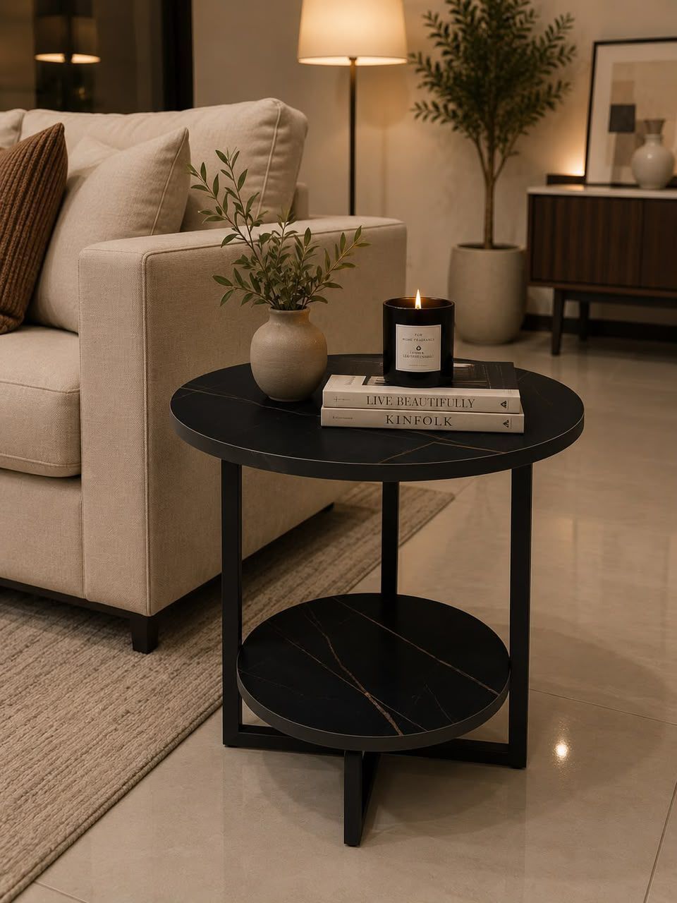 Jeddah, Furniture, SAR 2,  Modern Luxury Round Side Table Available