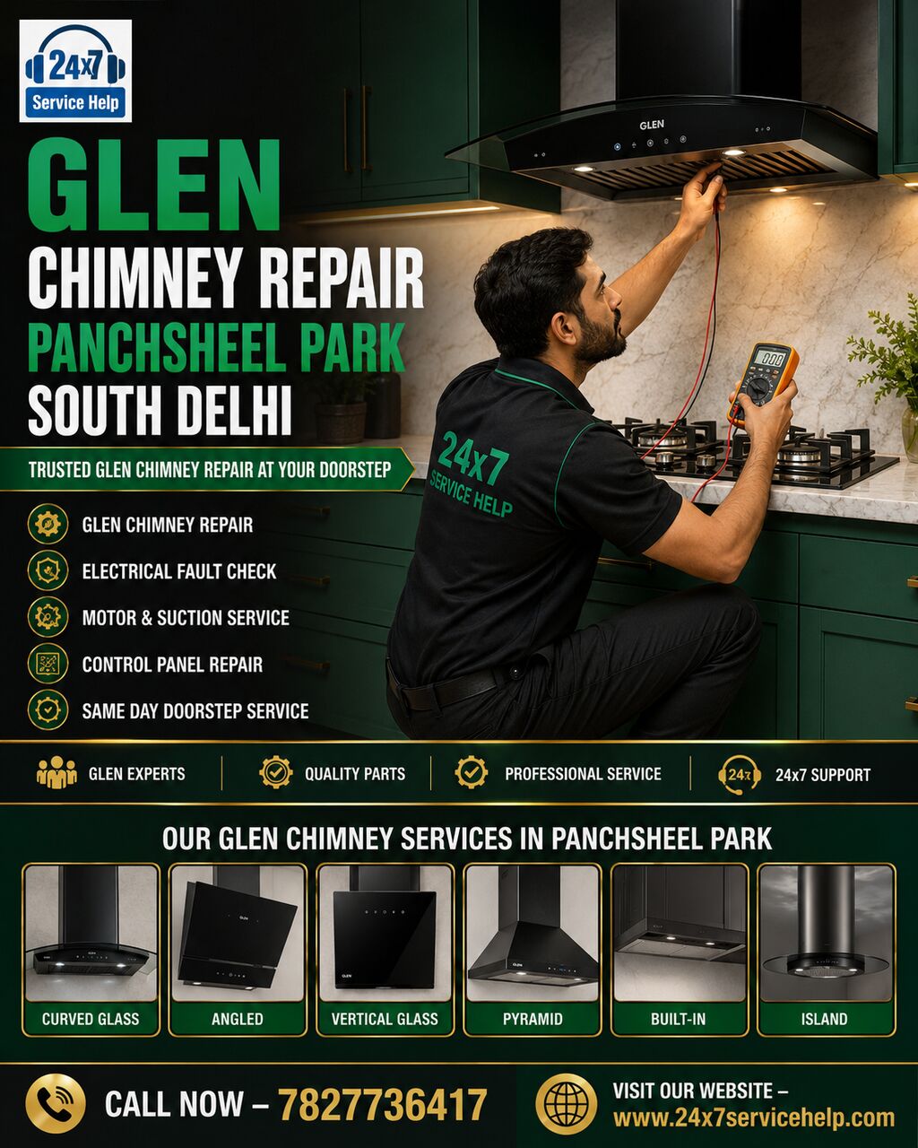 New Delhi, Appliance Repair, Trusted Glen Chimney Repair Service In Panchsheel Park South Delhi