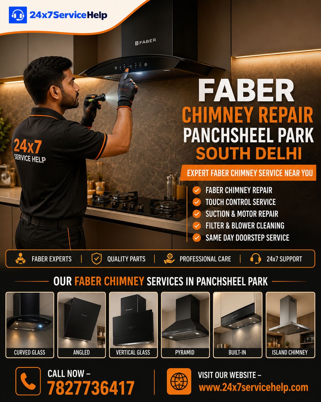New Delhi, Appliance Repair, Expert Faber Chimney Repair Service In Panchsheel Park South Delhi