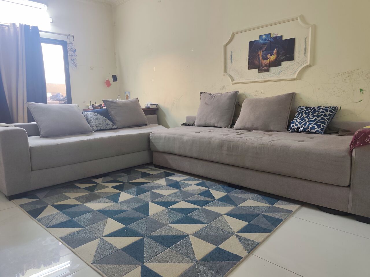Mahooz, Furniture, BHD 20,  Urgent L Shape Shofa Big Size