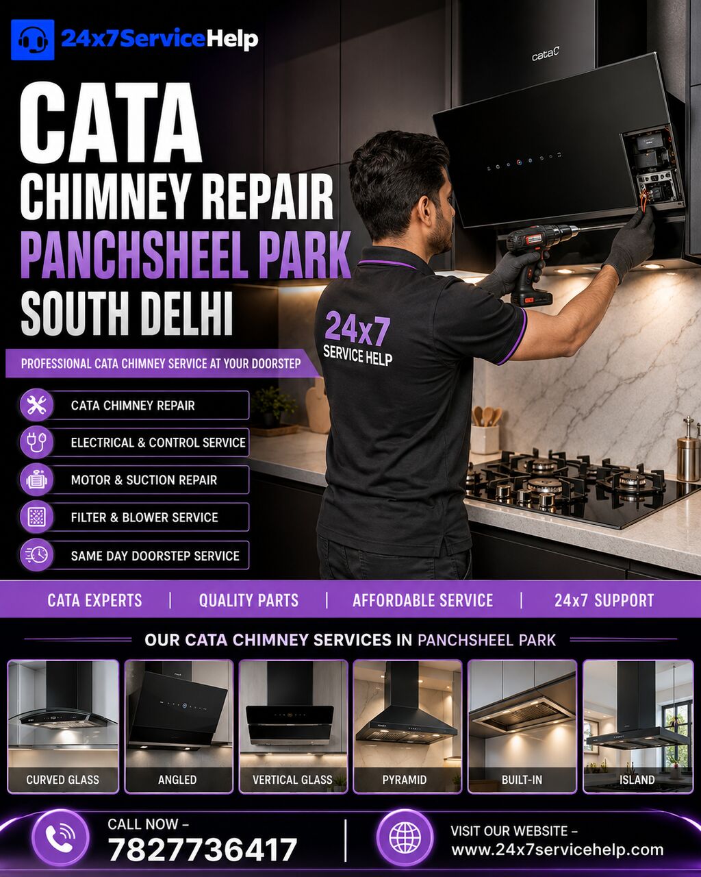 New Delhi, Appliance Repair, Reliable Cata Chimney Repair Service In Panchsheel Park South Delhi