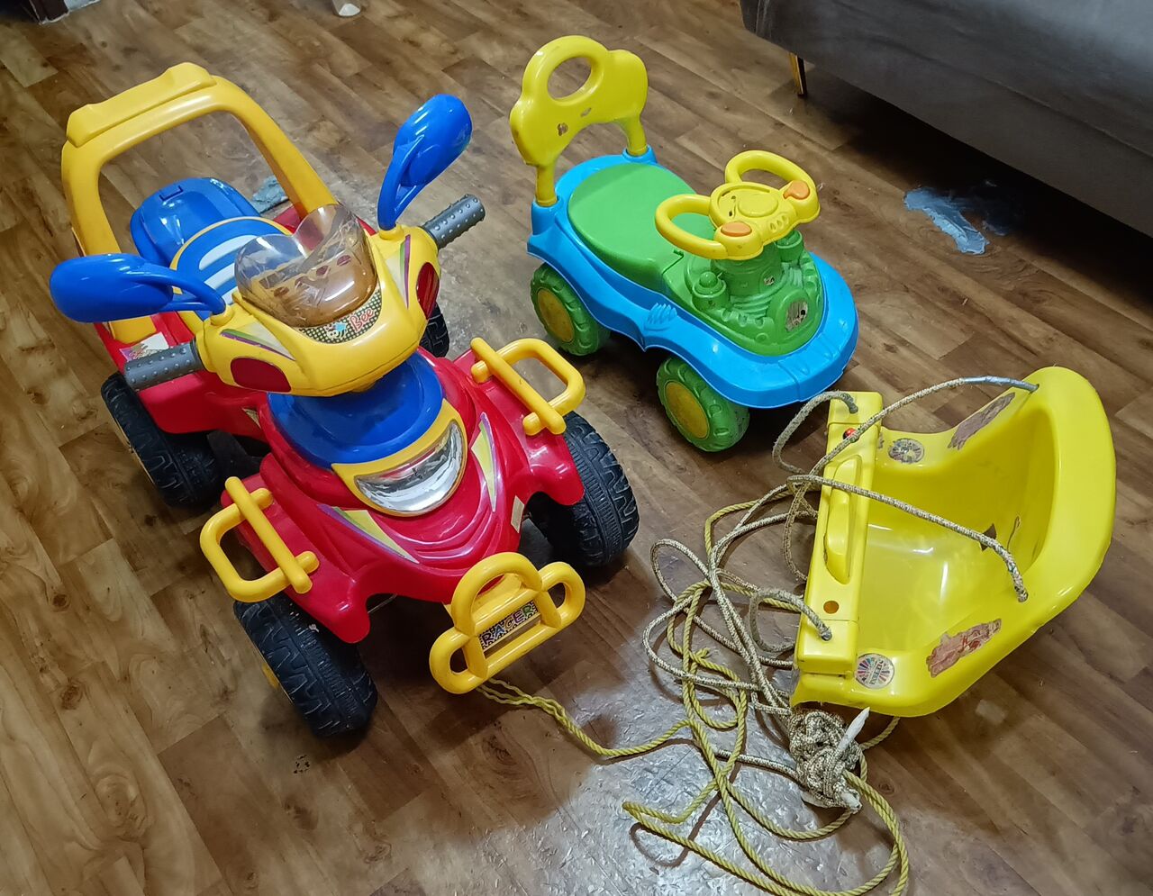 Jubail, Toys & Games, SAR 350,  *4 Wheels Electric Kids Bike With Free Car And Swing - Free Delivery Within Jubail*
