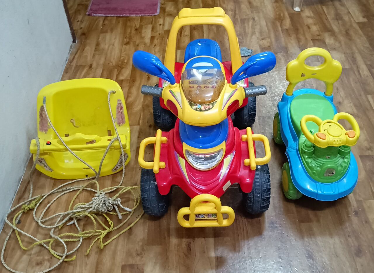Jubail, Toys & Games, SAR 350,  *4 Wheels Electric Kids Bike With Free Car And Swing - Free Delivery Within Jubail*