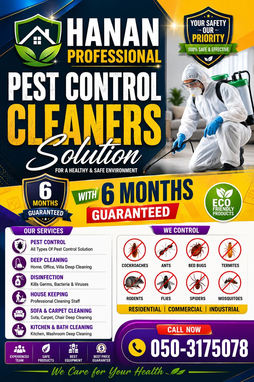 Mi Kal, Pest Control, _/_HANAN PROFESSIONAL PEST CONTROL CLEANERS SOLUTION _/_WITH 6 MONTHS GUARANTEED_/_