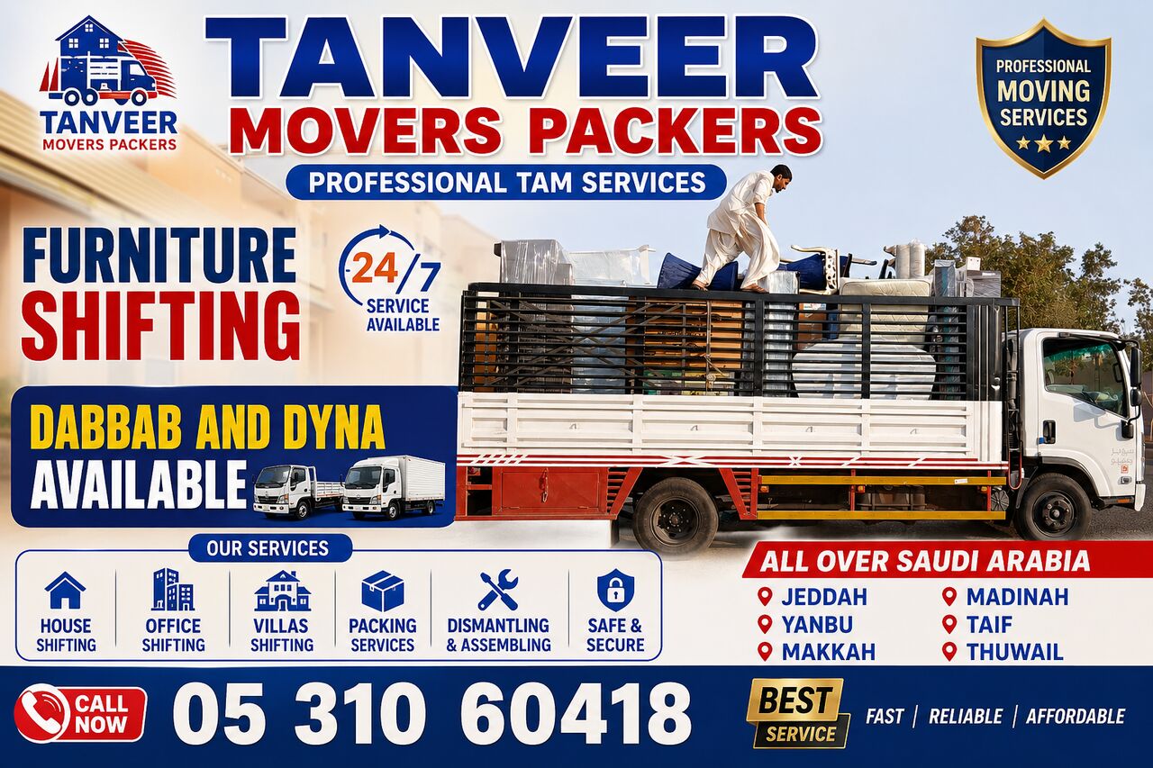 Dammam, Household, HOUSE SHIFTING SERVICES JEDDAH TANVEER MOVERS 🚛 Professional Home & Villa Shifting.... .