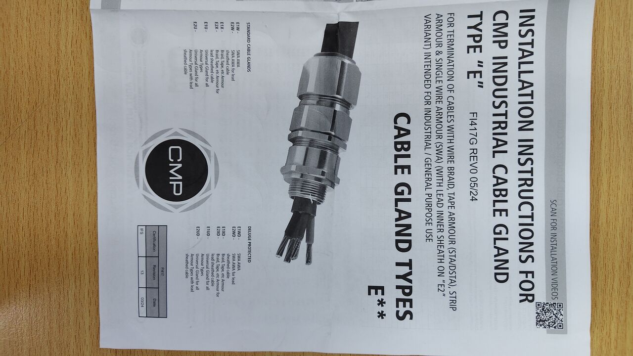 Jubail, Electrical & Plumbing, SAR 63,  Industrial Type Nickel Plated Armoured Gland Size: 20 E1W 3/4" NPT