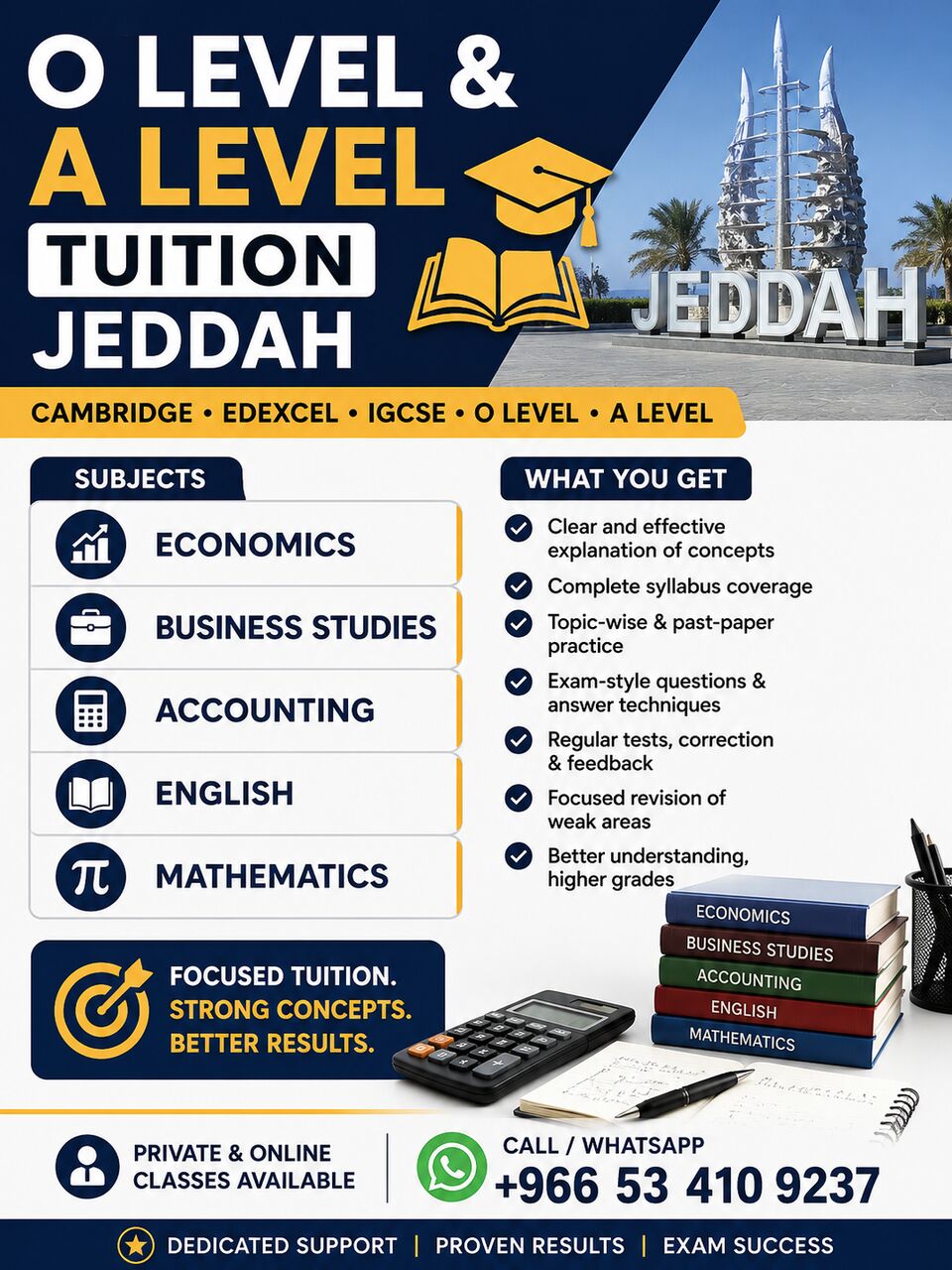 Jeddah, Lessons Offered, IGCSE, O Level & A Level Jeddah | Maths/ English/ Accounting/Business/Economics