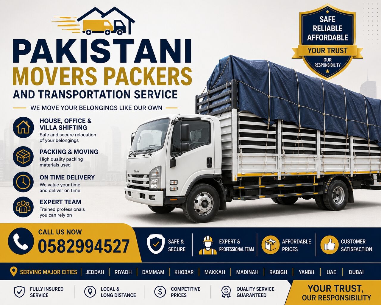 Khobar, Household, PROFESSIONAL RELOCATION HOUSE OFFICE SHIFTING FURNITURE INSTALLATION TRANSPORT SERVICES