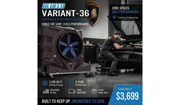 New York, Appliances, USD 3,  VARIANT-36 Portable Evaporative Cooler For Outdoor Cooling &ndash; BLUECO