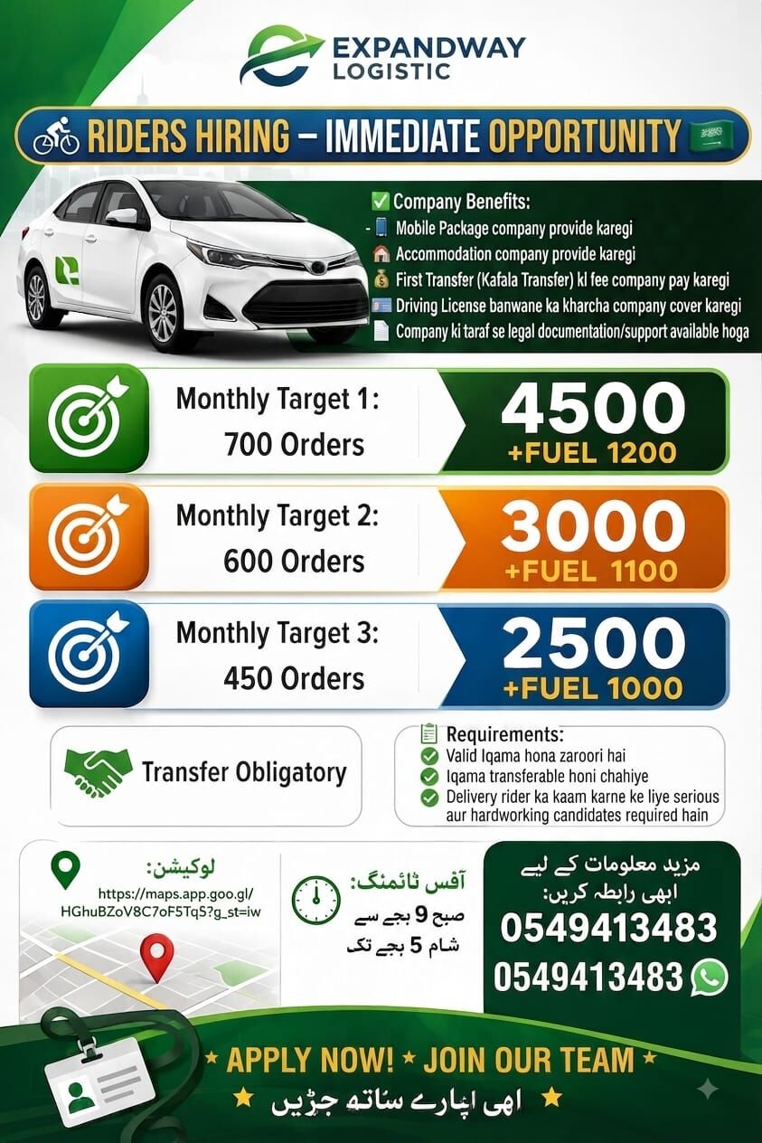 Riyadh, Delivery, Deliver Jobs