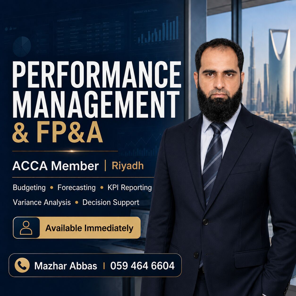 Riyadh, Job Seekers, Performance Management & FP&A Specialist | ACCA | Riyadh