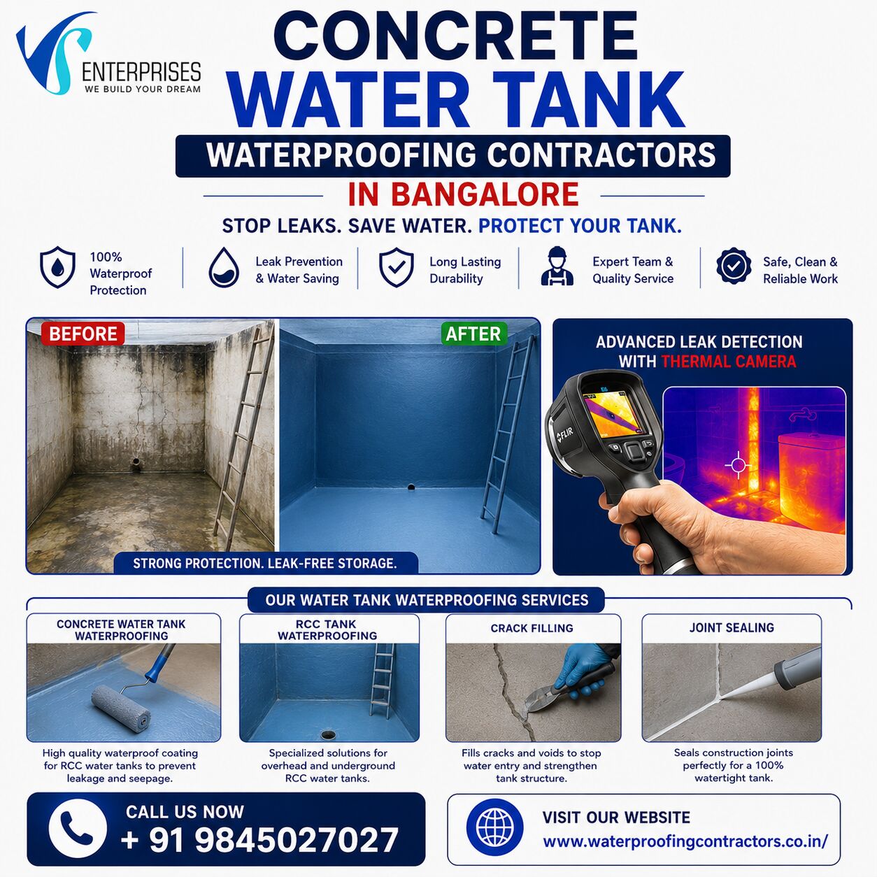 Bangalore, Construction, Concrete Water Tank Waterproofing Contractors In Bangalore