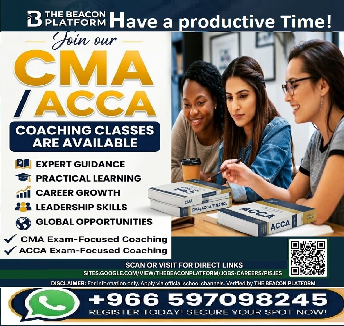 Al Aziziyah, Lessons Offered, ACCA   CMA   CFA   CPA   O/A Level And Accounting & Finance Coaching Class