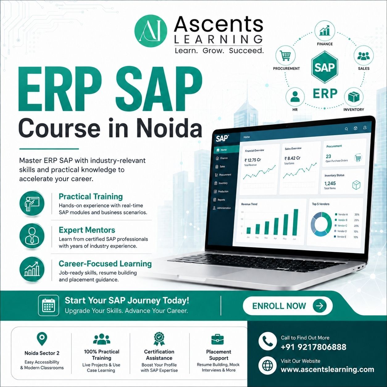 Noida, Education, ERP SAP Course In Noida For Practical Career-Focused Learning
