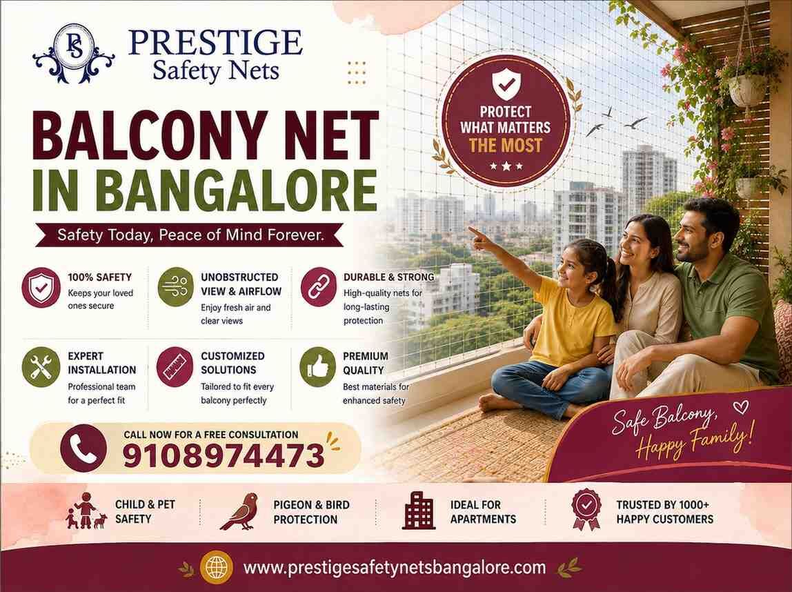 Bangalore, Security, Bird Net For Balcony Protection In Bangalore