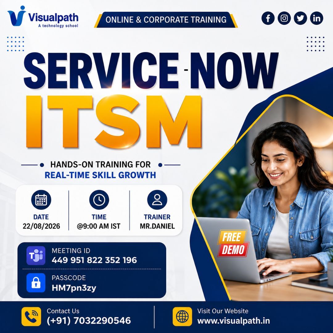 Hyderabad, Education, ServiceNow ITSM Online Training | Register For A Free Demo