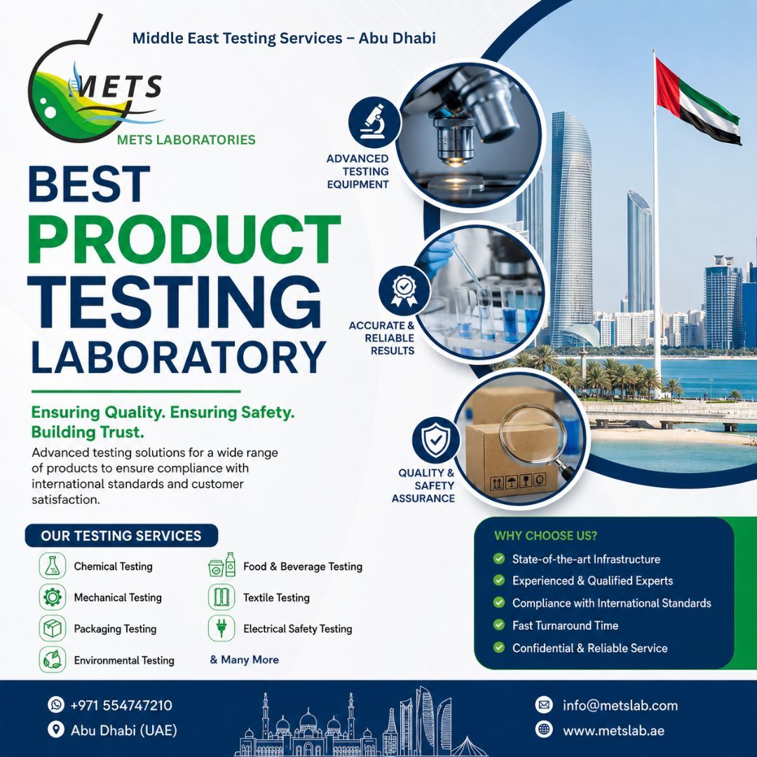 Abu Dhabi, Business, Industrial Product Testing Services For Quality And Performance Assessment