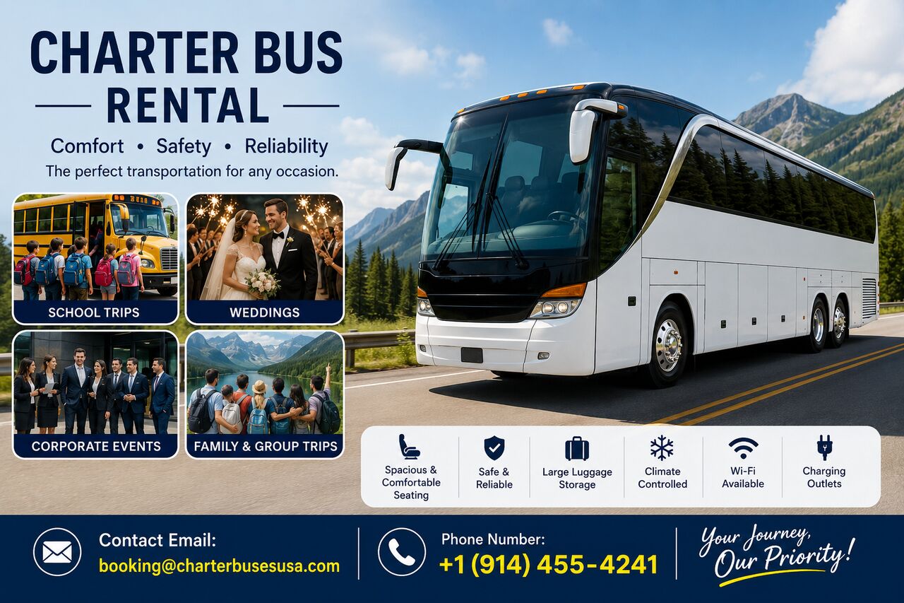 New York, Travel, Plano Charter Bus & Shuttle Rental For Any Occasion