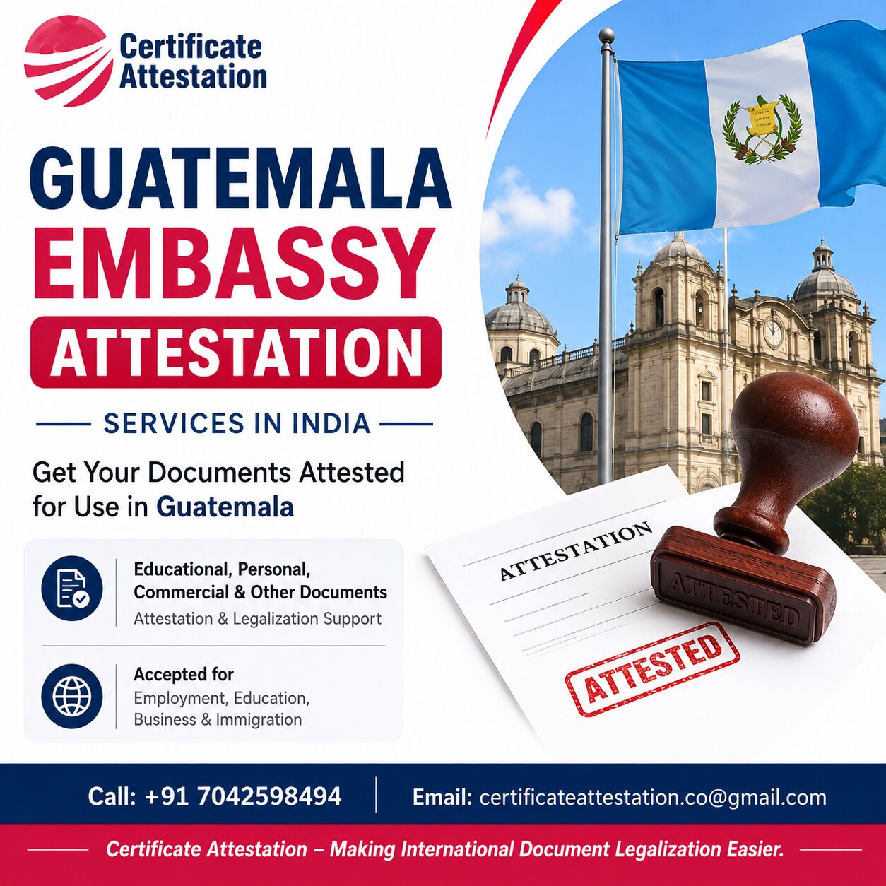 Mumbai, Legal, Guatemala Embassy Attestation Services In India