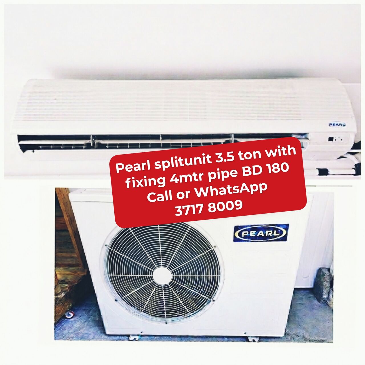 Manama, Air Conditioners, BHD 185,  @@Pearl Splitunit 3.5 Ton In Good Condition For Sale With Delivery And Fixing