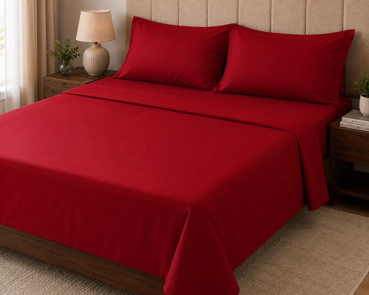 Mumbai, Household Items, INR 1499,  Red Bed Sheets Online | Bold Pure Cotton