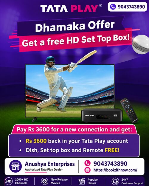 Mumbai, Electronics, INR 3600,  Tata Play New Connection In Trichy | Book Tata Play DTH Connection