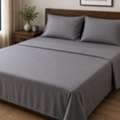 INR 1499,  Grey Bed Sheet Online | Timeless Pure Cotton