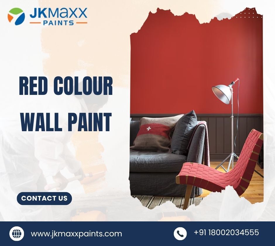 Gurgaon, Business, Elegant Red Colour Wall Paint For Bedrooms
