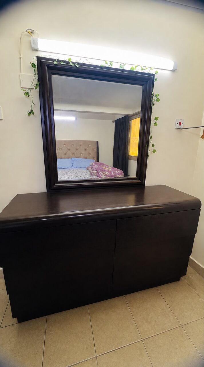 East Riffa, Furniture, BHD 160175,  QUALITY SECOND-HAND FURNITURE FOR SALE(King-size Bed +3-Door Wardrobe + 3 D 2 Side Tables,