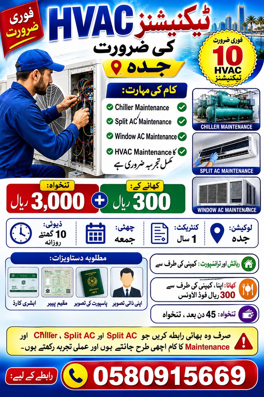 Jeddah, Jobs, AC TECHNICIAN WORKER