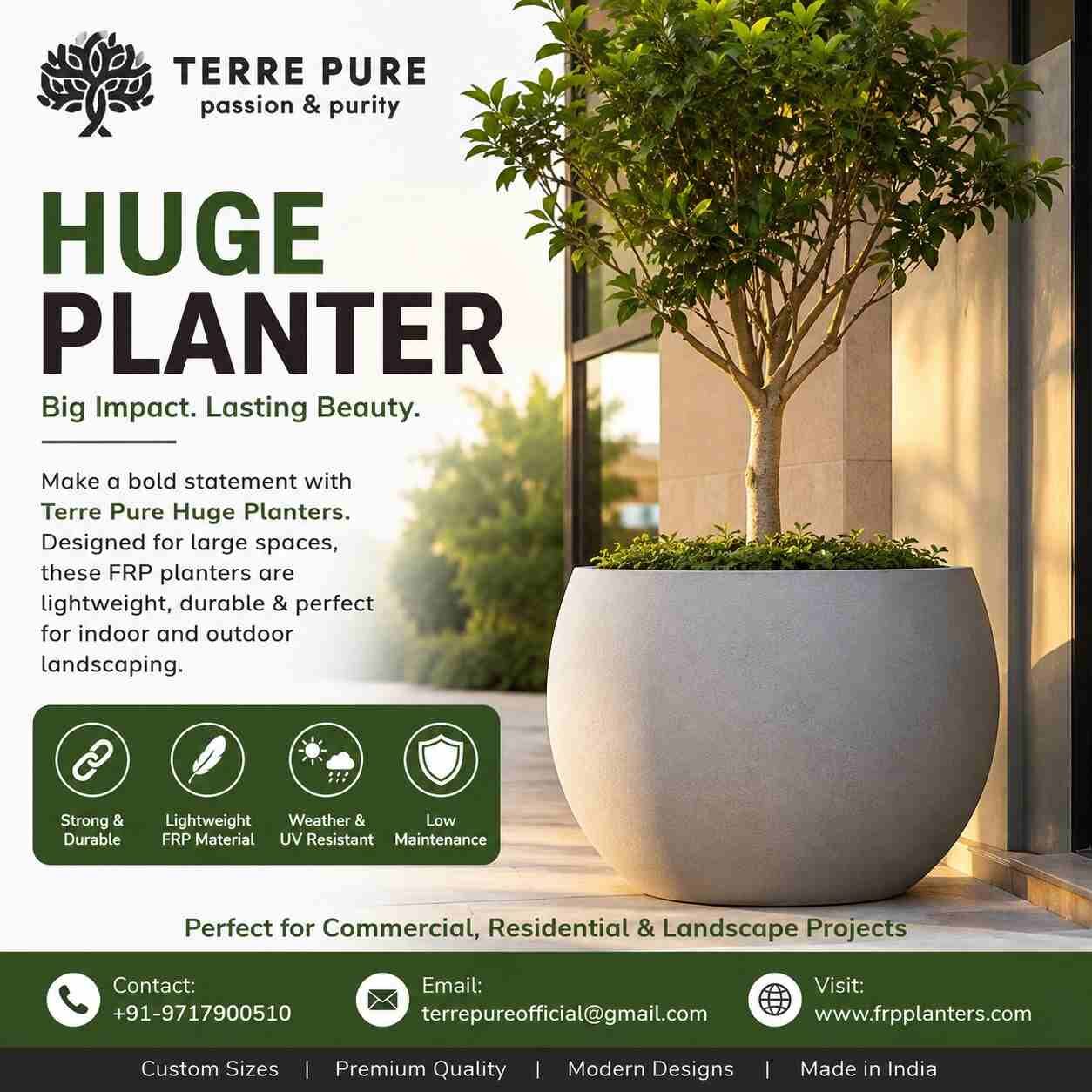 Greater Noida, Farm & Garden, Stylish Huge Planter For Modern Green Spaces