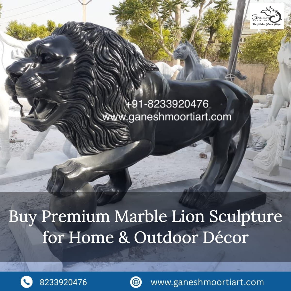 Jaipur, Household Items, INR 20000,  Buy Premium Marble Lion Sculpture For Home & Outdoor Décor
