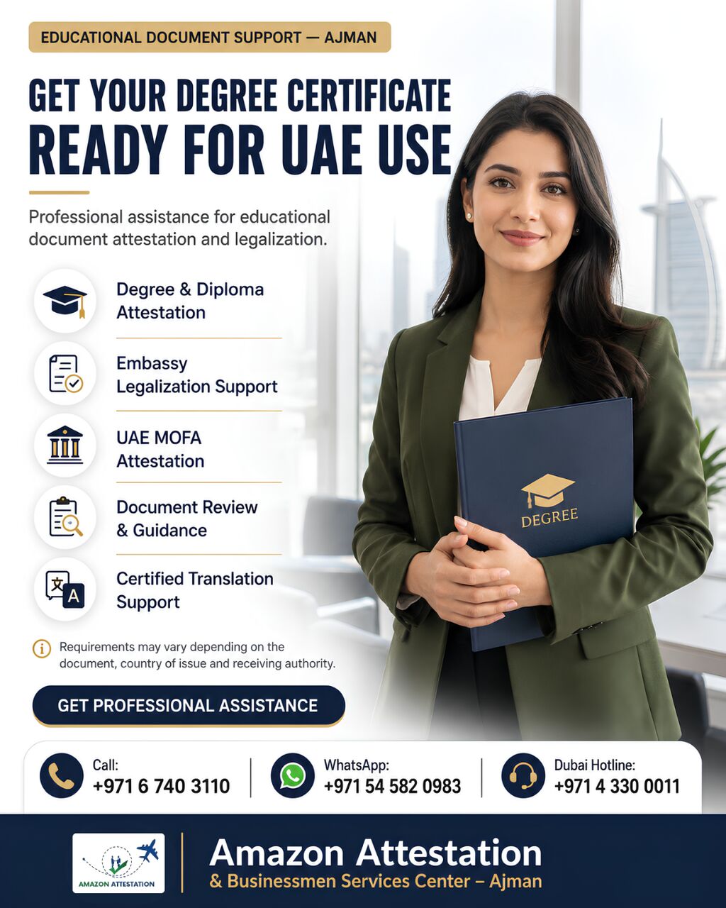 Ajman, Legal, Working In The UAE? Get Your Degree Certificate Ready!