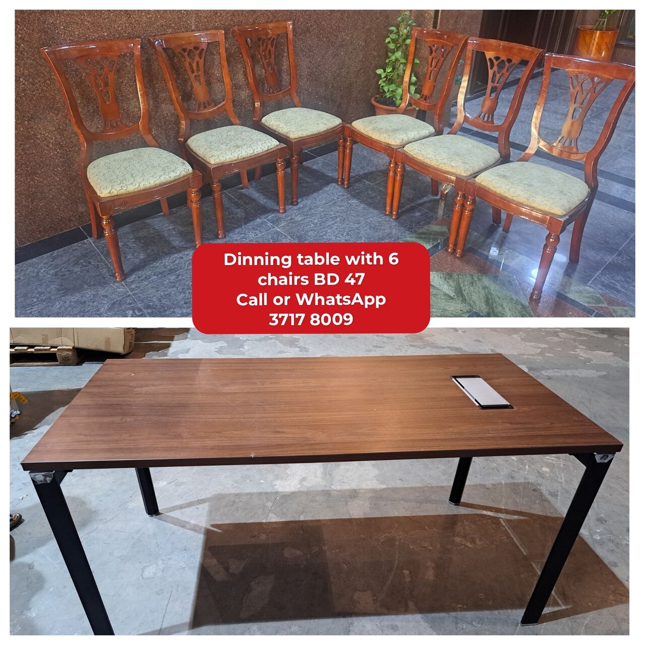 Manama, Furniture, BHD 47,  @@Dinning Table With 8 Chair In Good Condition For Sale With Delivery